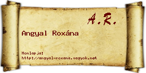 Angyal Roxána névjegykártya